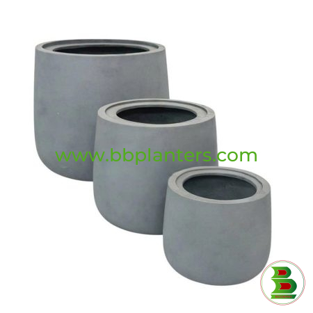 Fibrestone Tall Round Pot - BB2086