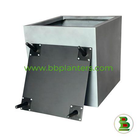 Fibrestone Cube Pot with Stand – BB2063